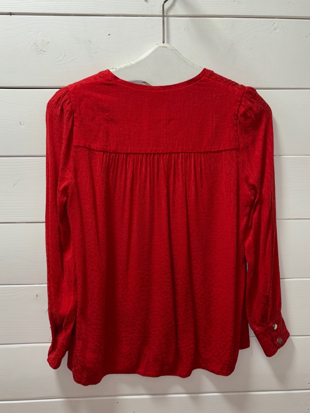 ba&sh Red Tonal Pattern Blouse – Size 4 - Picture 3 of 11